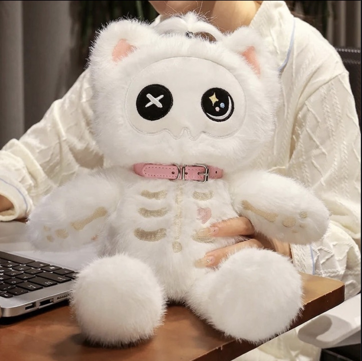 🖤 Kawaii Skeleton Cat Plush