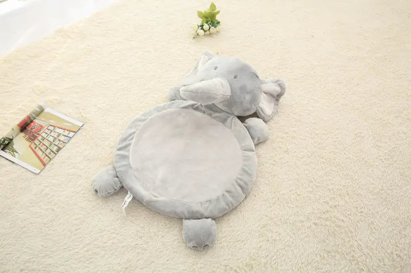 Plush Elephant & Fox Baby Play Mat